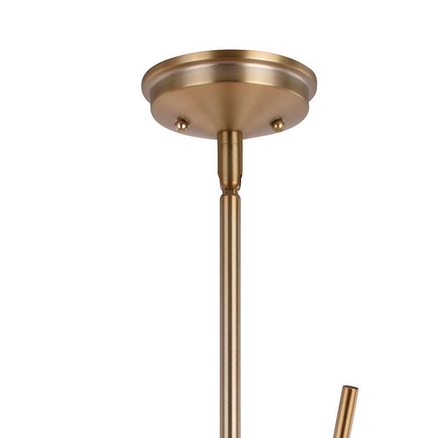 16 Light 36" Pendant, Natural Brass