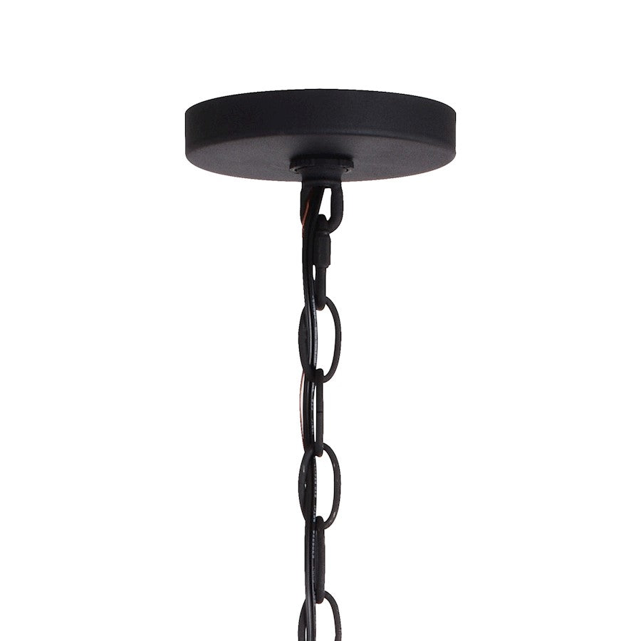 5 Light 21.25" Orb Pendant, Black