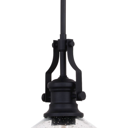 1 Light 9" Mini Pendant, Matte Black