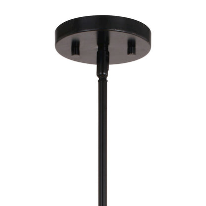 3 Light 16.75" Pendant, Matte Black