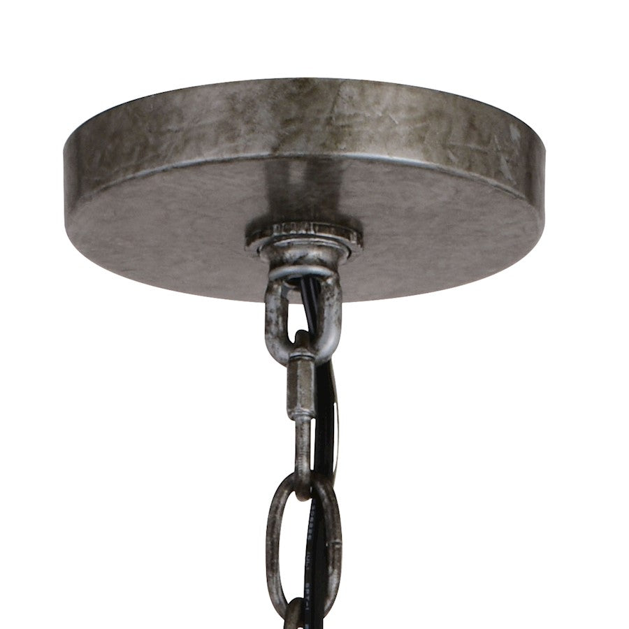 1 Light 15.75" Pendant, Vintage Steel