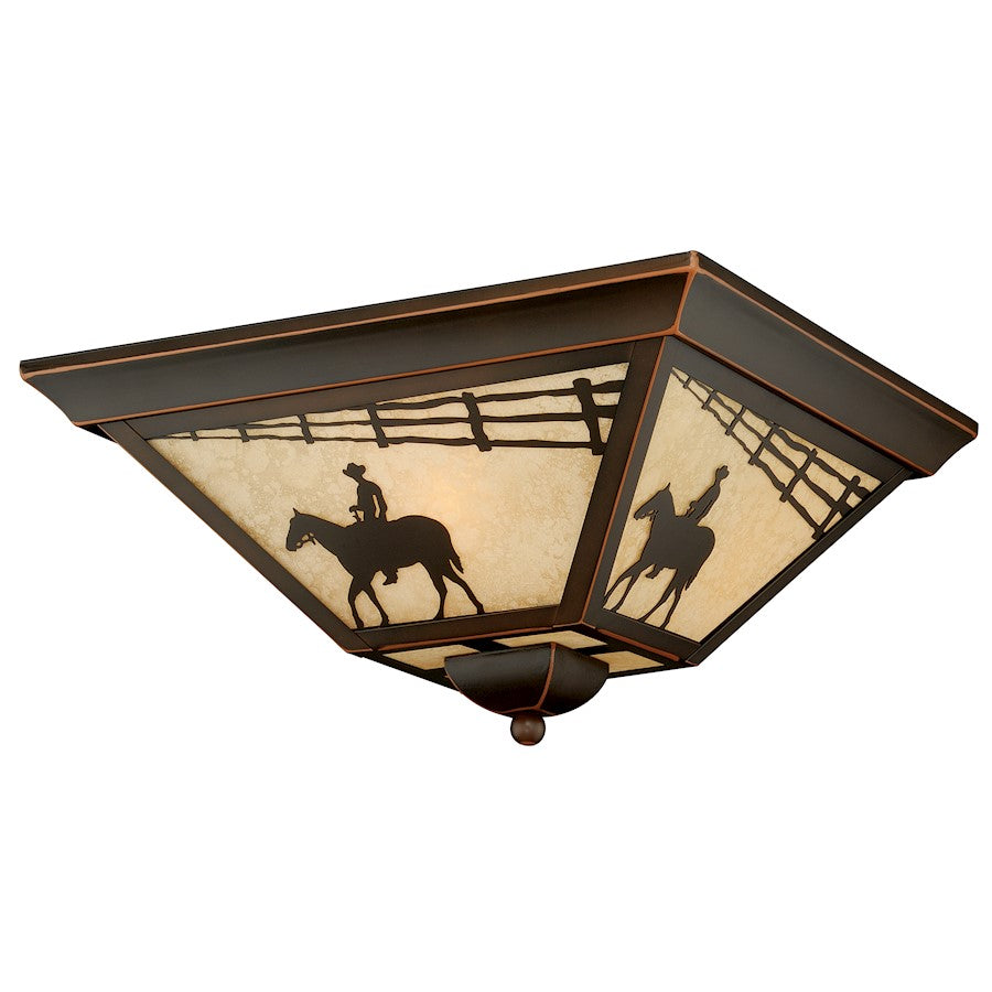 Vaxcel Trail Outdoor Flush Mount, Burnished Bronze