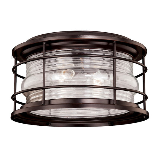 Vaxcel Hyannis 12" Outdoor Flush Mount, Burnished Bronze