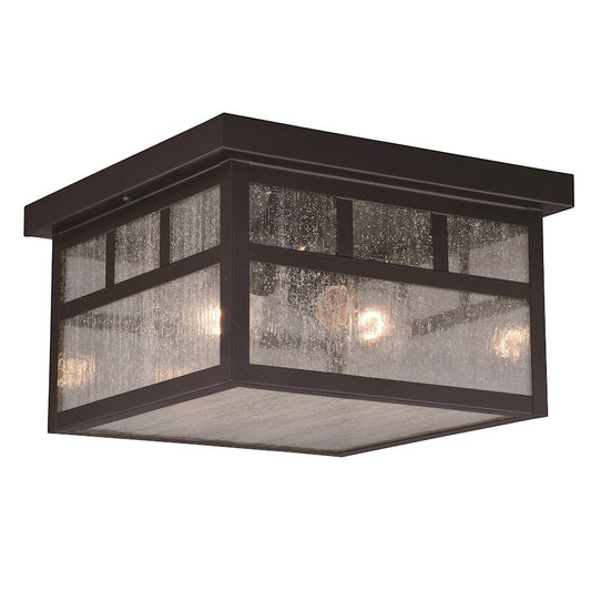 Vaxcel Mission 2 Light Outdoor Flush Mount, Oil Burnished Bronze