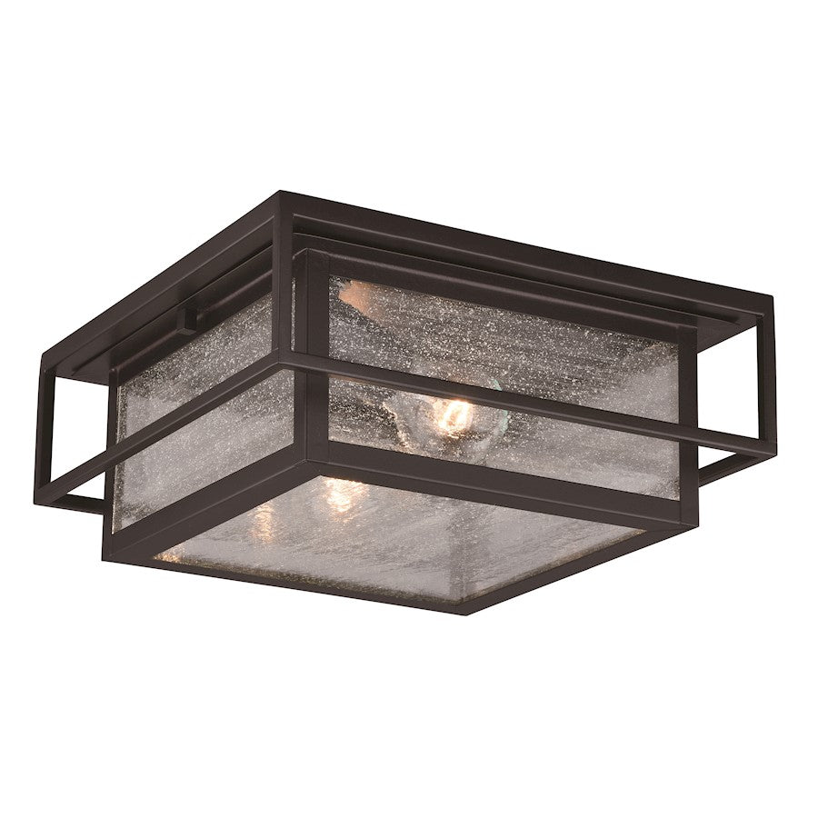 Vaxcel Hyde Park 2 Light Outdoor Flush Mount, Espresso Bronze