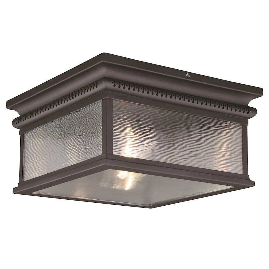 Vaxcel Cambridge 2 Light Outdoor Flush Mount, Oil Rubbed Bronze