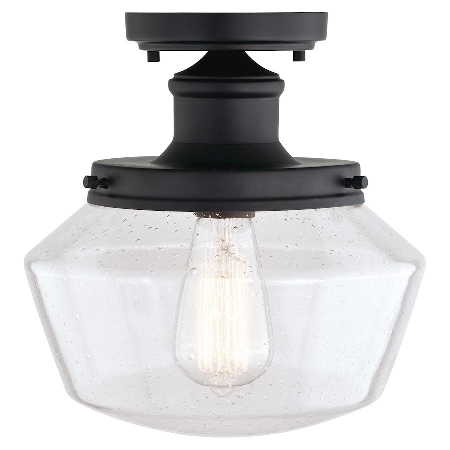 Vaxcel Collins 1 Light 10" Outdoor Flush Mount, Black - T0546