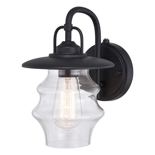 Vaxcel Glenn 1 Light 7" Outdoor Wall Light, Black - T0548