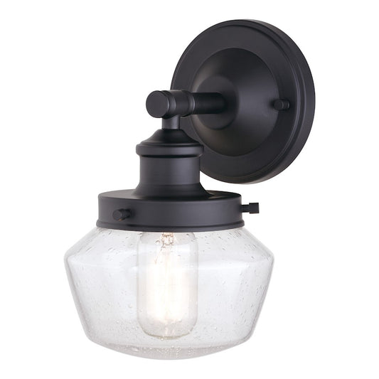 Vaxcel Collins 1 Light 6" Outdoor Wall Light, Black - T0573