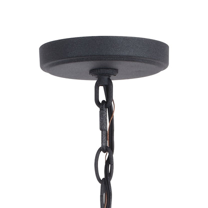 1 Light 7" Outdoor Pendant, Volcanic Black