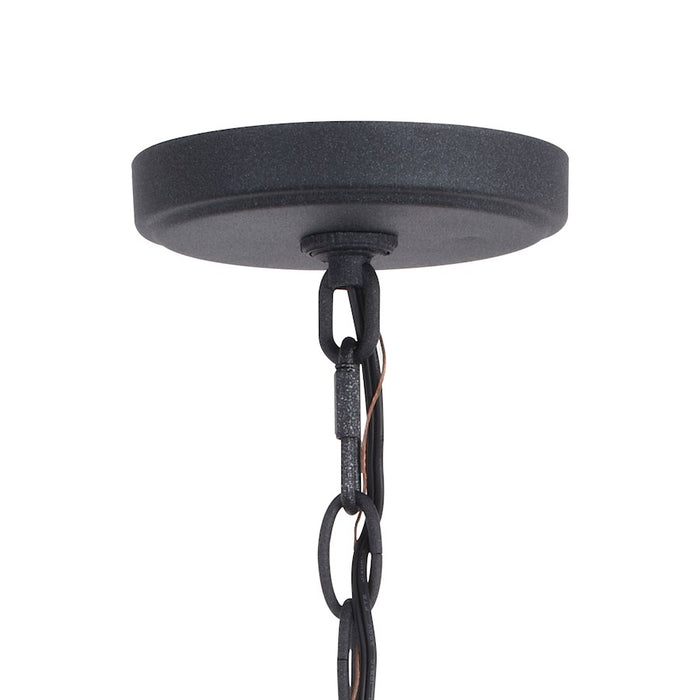 Vaxcel Gage 1 Light 7" Outdoor Pendant, Volcanic Black/Clear