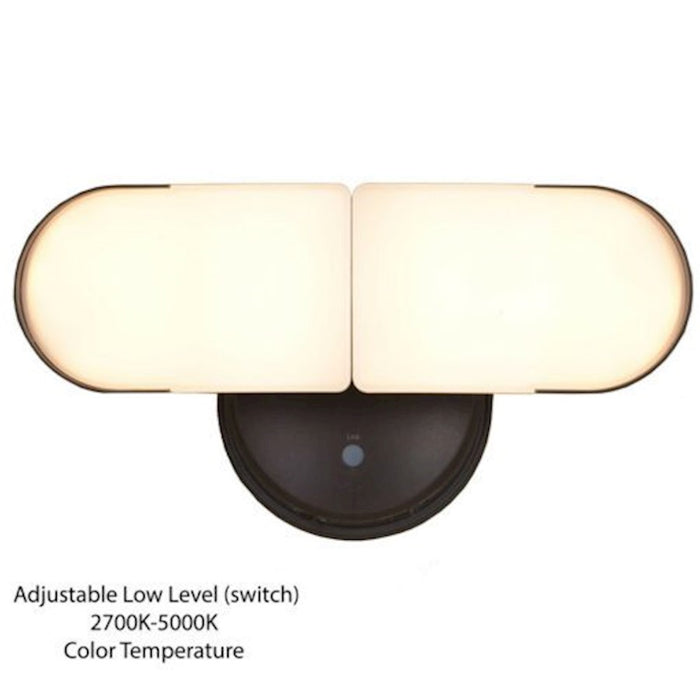 Vaxcel Lambda 2 Light LED Outdoor Linkable Flood Light, Bronze