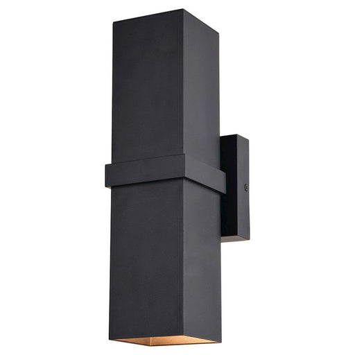 Vaxcel Lavage 14" H 2 Light Outdoor Wall Light, Textured Black/Metal - T0661