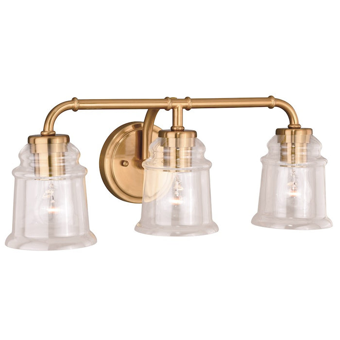 Vaxcel Toledo Bathroom Vanity Lighting, Natural Brass