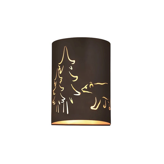 Katmai 2 Light Wall Sconce, Noble Bronze/Inner Brass Gold