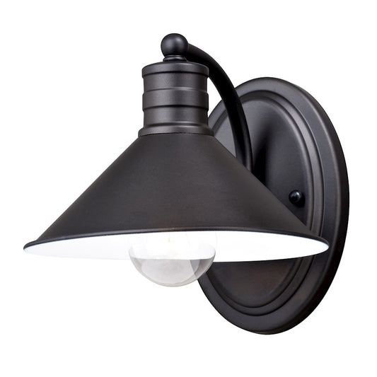 Akron 1 Light Vanity, Oil Rubbed Bronze/Inner Matte White