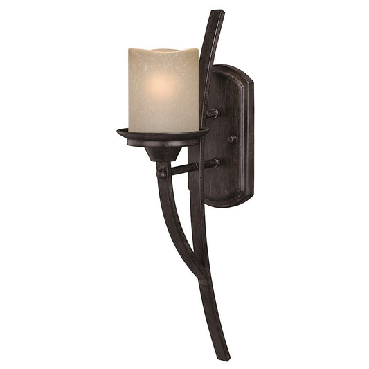 Halifax 1 Light Wall Sconce, Black Walnut