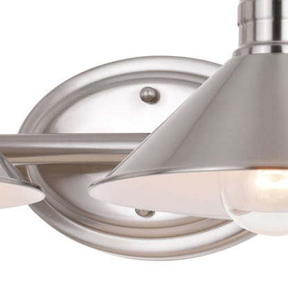 2 Light Bathroom Vanity Light, Nickel