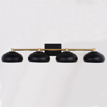 4 Light Bathroom Vanity Light, Matte Black