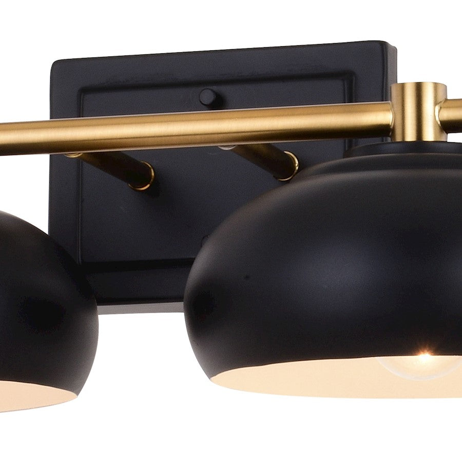 4 Light Bathroom Vanity Light, Matte Black