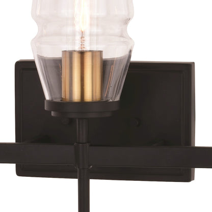 3 Light Bathroom Vanity Light, Matte Black