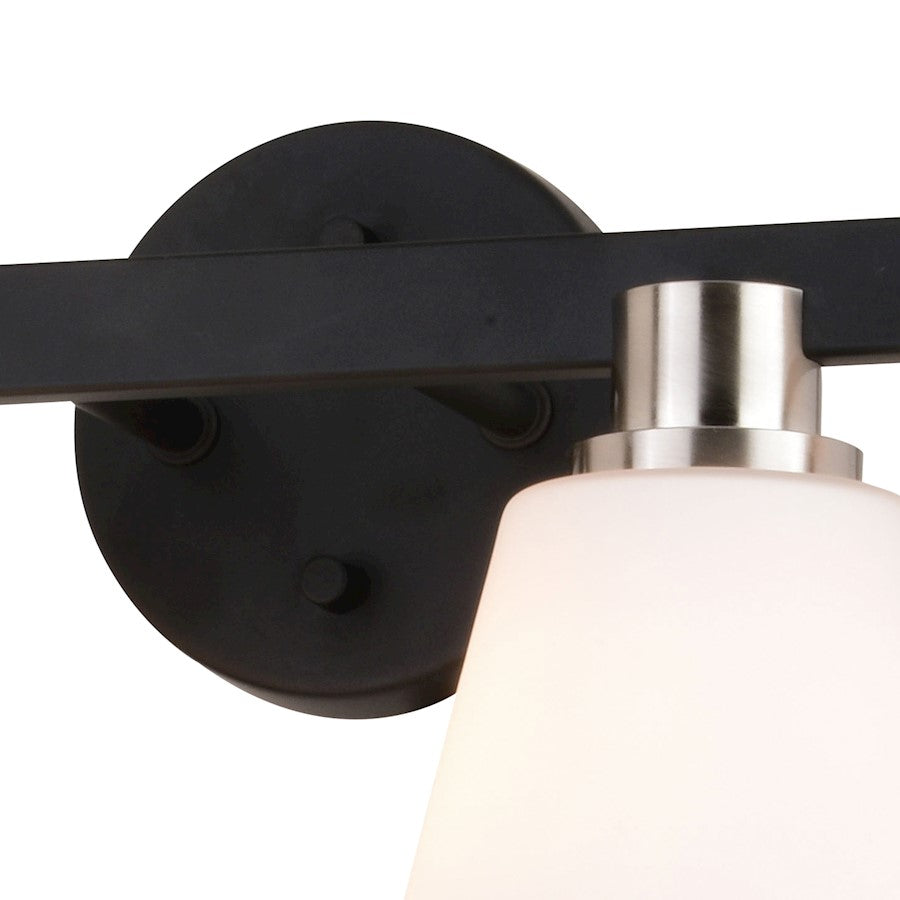 4 Light Bathroom Vanity Light, Matte Black