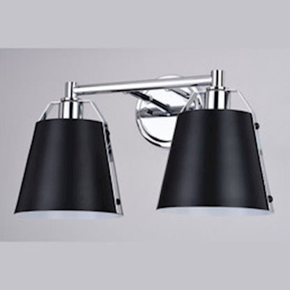 2 Light 16" Bathroom Vanity Light, Matte Black