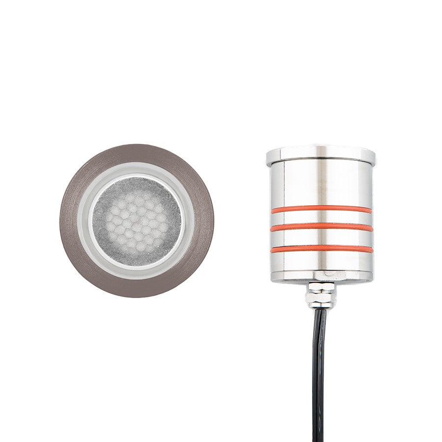 WAC Landscape LED 2" 12V Round Low-Profile Indicator, 2700K, STBZ - 2012-27BS