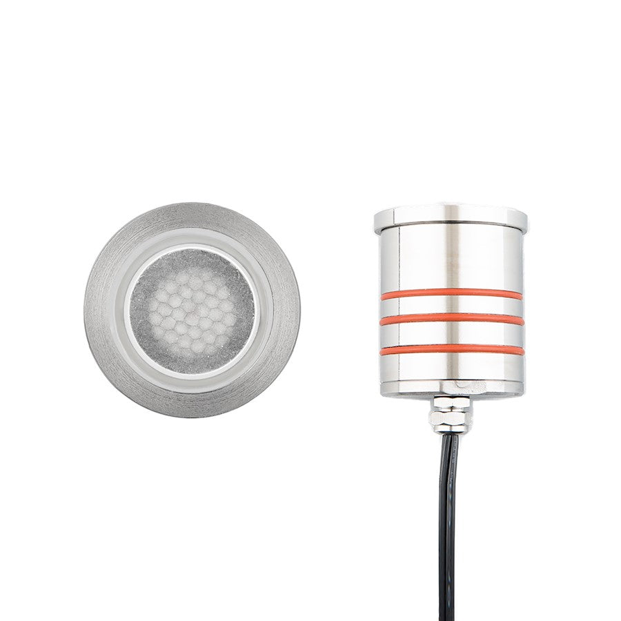 WAC Landscape LED 2" 12V Round Low-Profile Indicator, 2700K, Steel - 2012-27SS