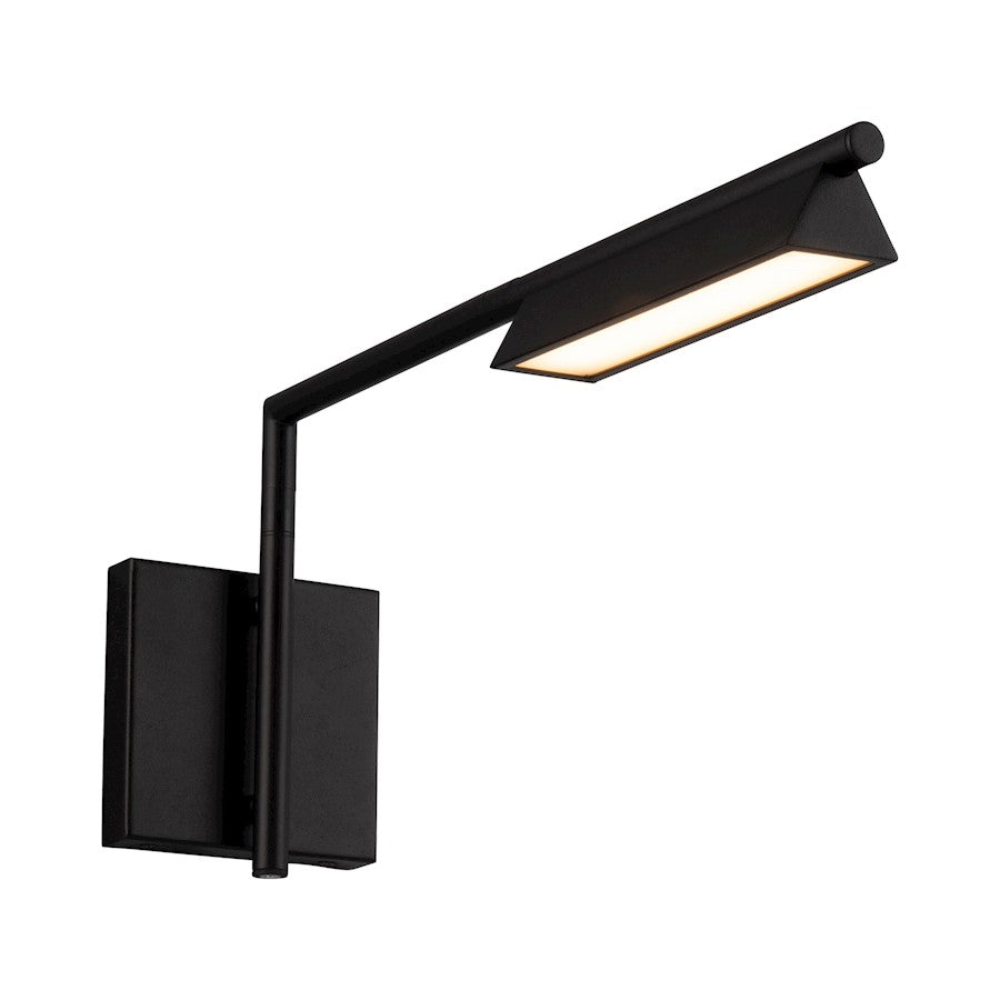 dweLED Eero 18" LED 1 Light Swing Arm Wall Light 3000K, Black - BL-49018-BK