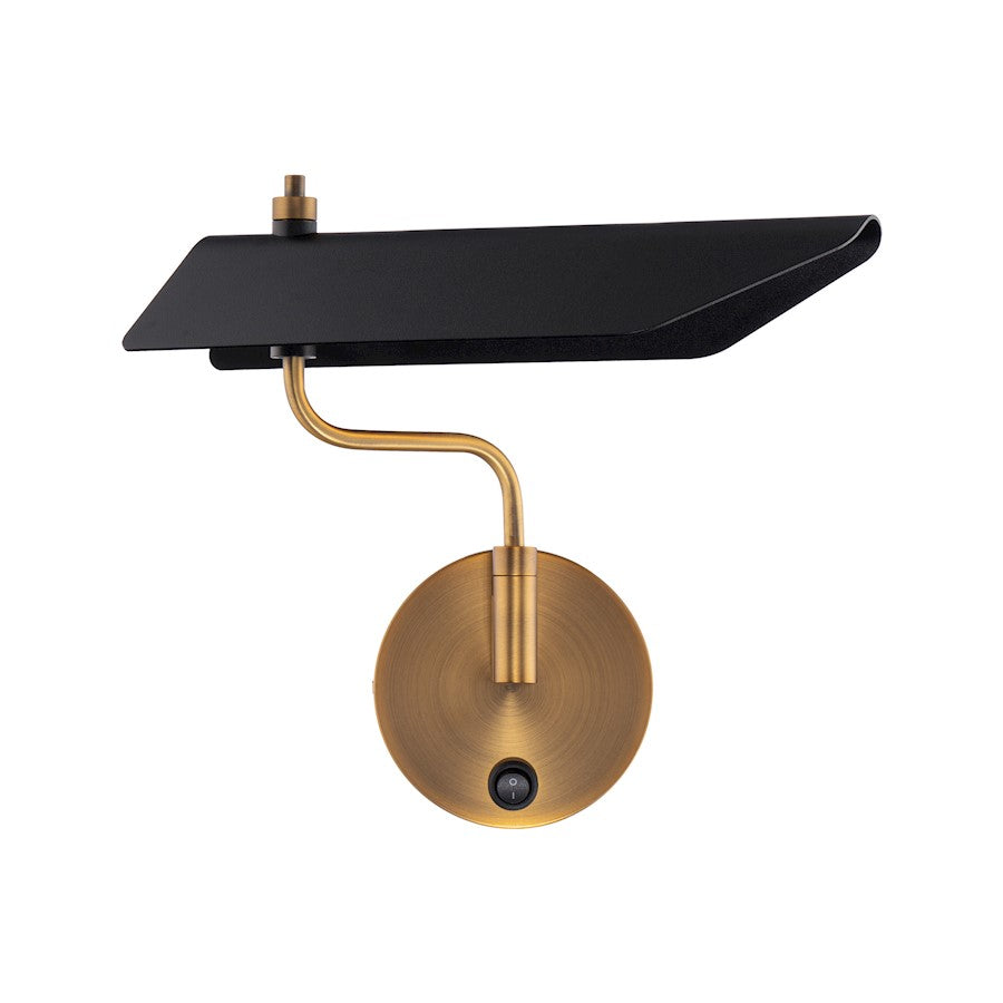 WAC Lighting Dweled Loyd 11" LED Reading Light 3000K, Black Aged Brass