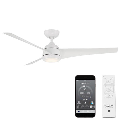 WAC Lighting Sonoma 3 Blade Smart Ceiling Fan, White/White - F-070L-MW