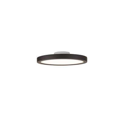 WAC Lighting Round 1 Light Flush Mount, Black/Translucent