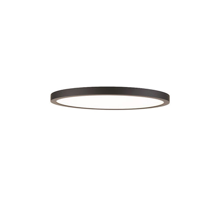 WAC Lighting Round 1 Light Flush Mount, Black/Translucent