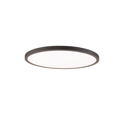 WAC Lighting Round 1 Light Flush Mount, Black/Translucent