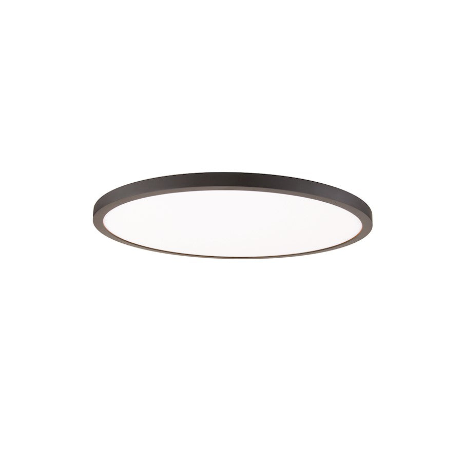 WAC Lighting Round 1 Light Flush Mount, Black/Translucent