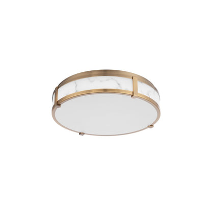 WAC dweLED Constantine 1 Light 18" LED Flush, Brass/Etched Acrylic - FM-27218-AB