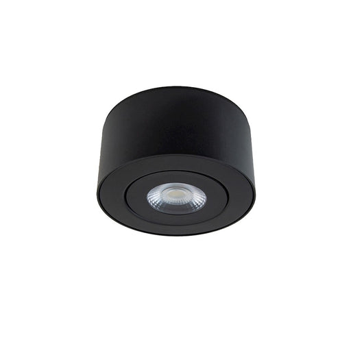 WAC dweLED Peek 1 Light 5" LED Flush 3000K, Black/Acrylic - FM-W45205-30-BK