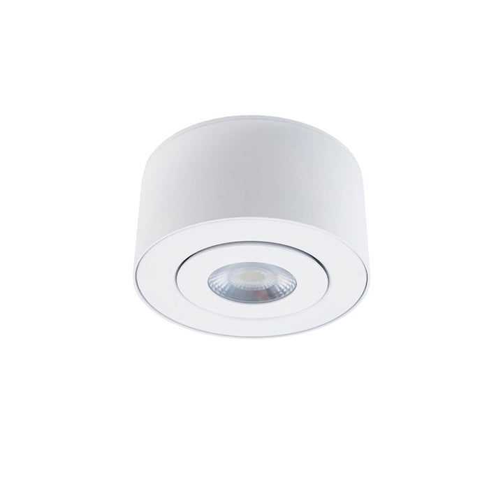 WAC dweLED Peek 1 Light 5" LED Flush 3000K, White/Acrylic - FM-W45205-30-WT
