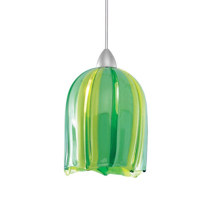 WAC Lighting Couture 4" Pendant For H Series Track, Green/Nickel