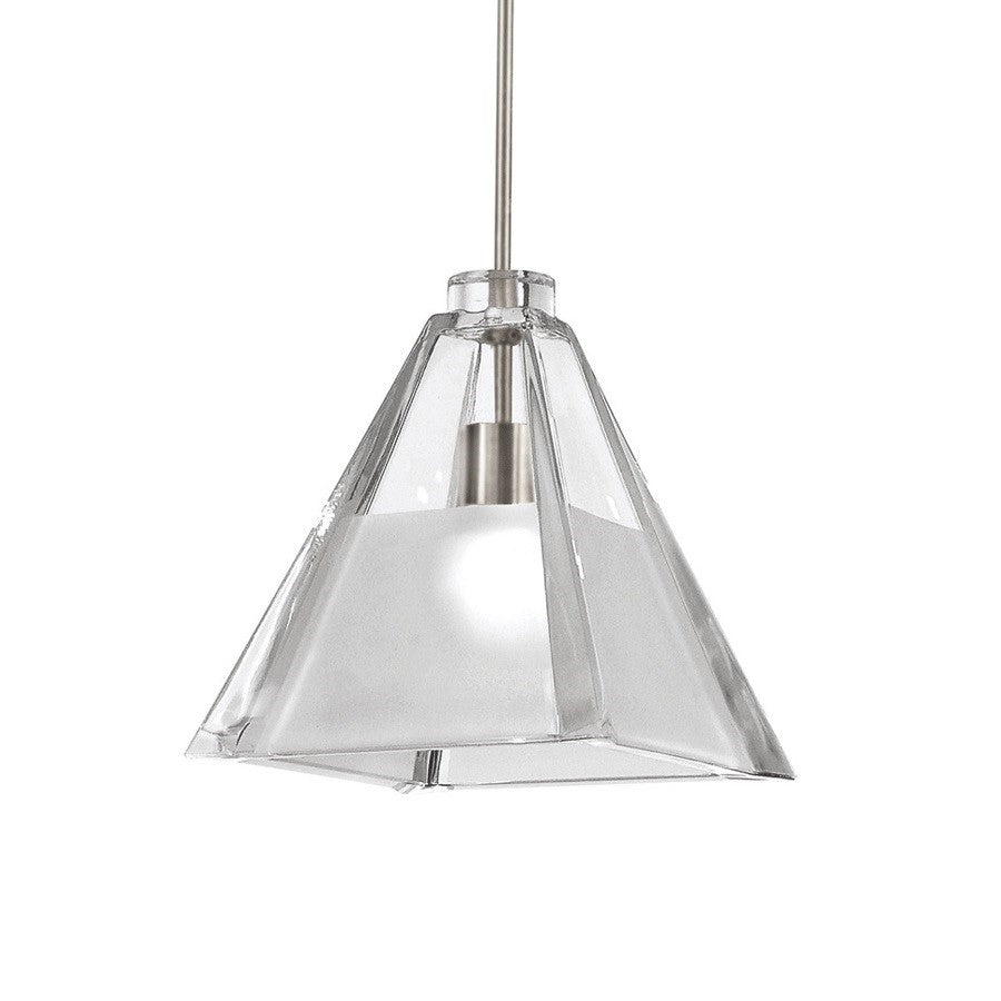 Pendant, Clear Frosted Glass