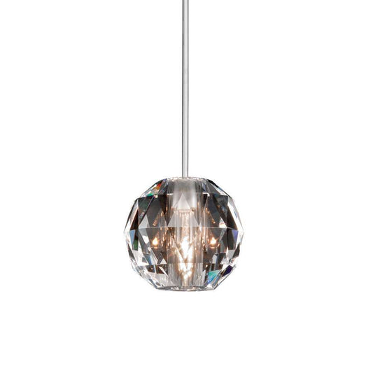 Crystal Pendant, Brushed Nickel