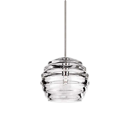 LED Pendant with Chrome Canopy, Chrome