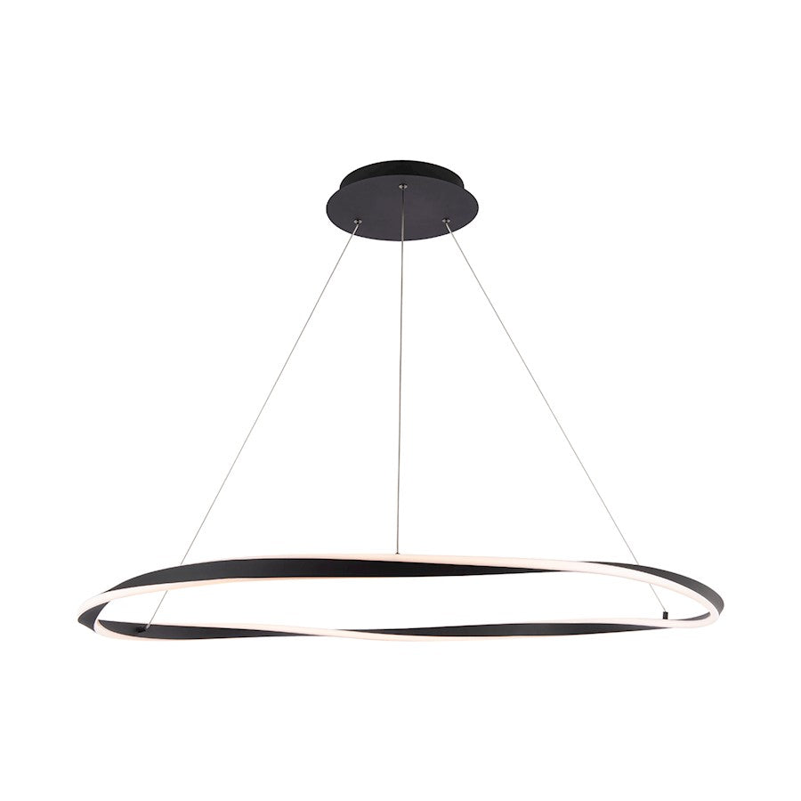 dweLED Eternal 41" LED 1 Light Pendant 3000K, Black/White - PD-18041-BK