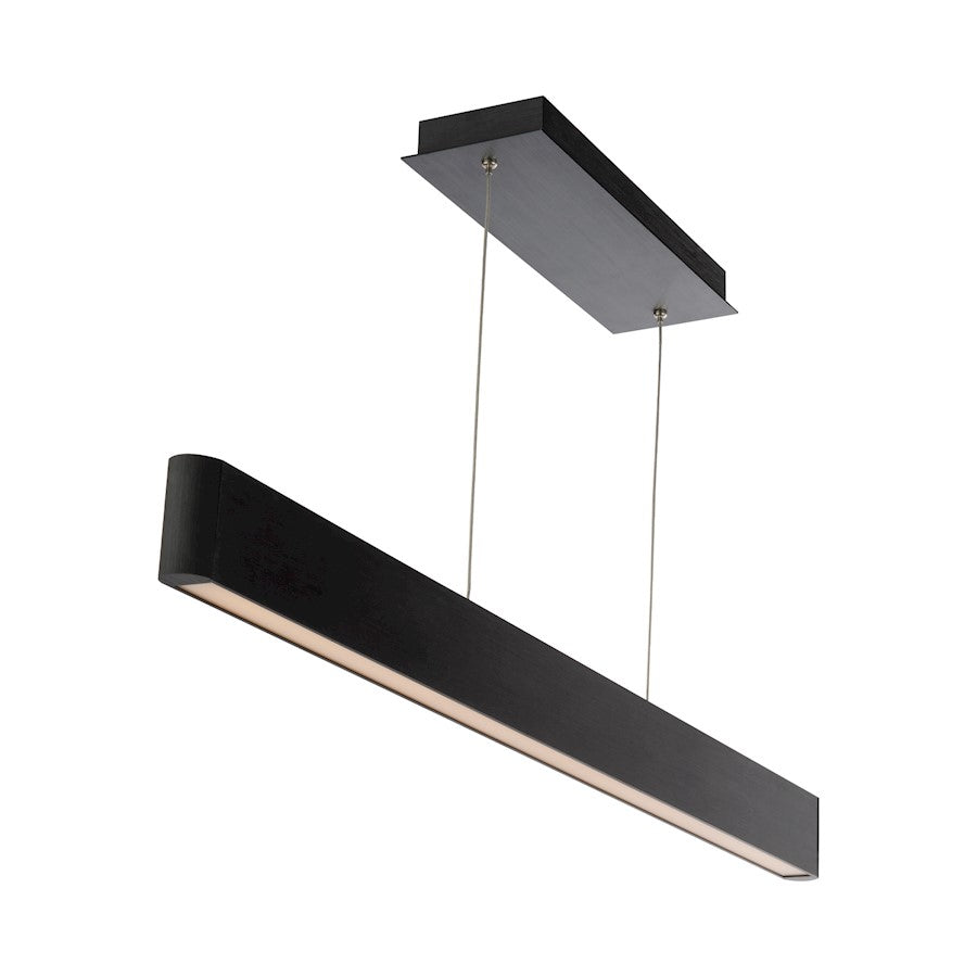 dweLED Volo 44" LED 1 Light Pendant 3000K, Black/Frosted - PD-22744-BK