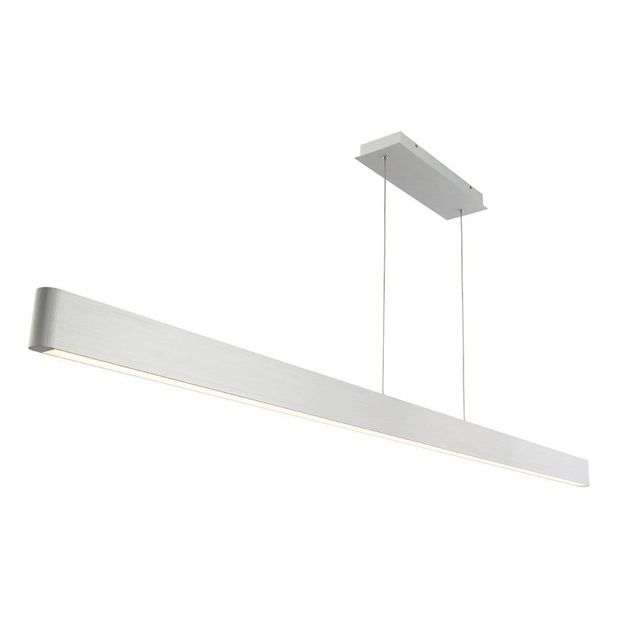 dweLED Volo 75" LED 1 Light Pendant 3000K, Aluminum/Frosted - PD-22775-AL