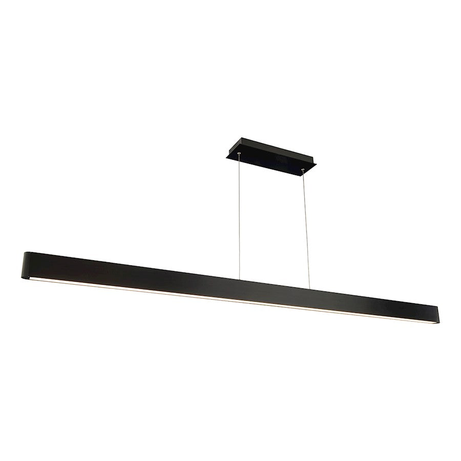 dweLED Volo 75" LED 1 Light Pendant 3000K, Black/Frosted - PD-22775-BK