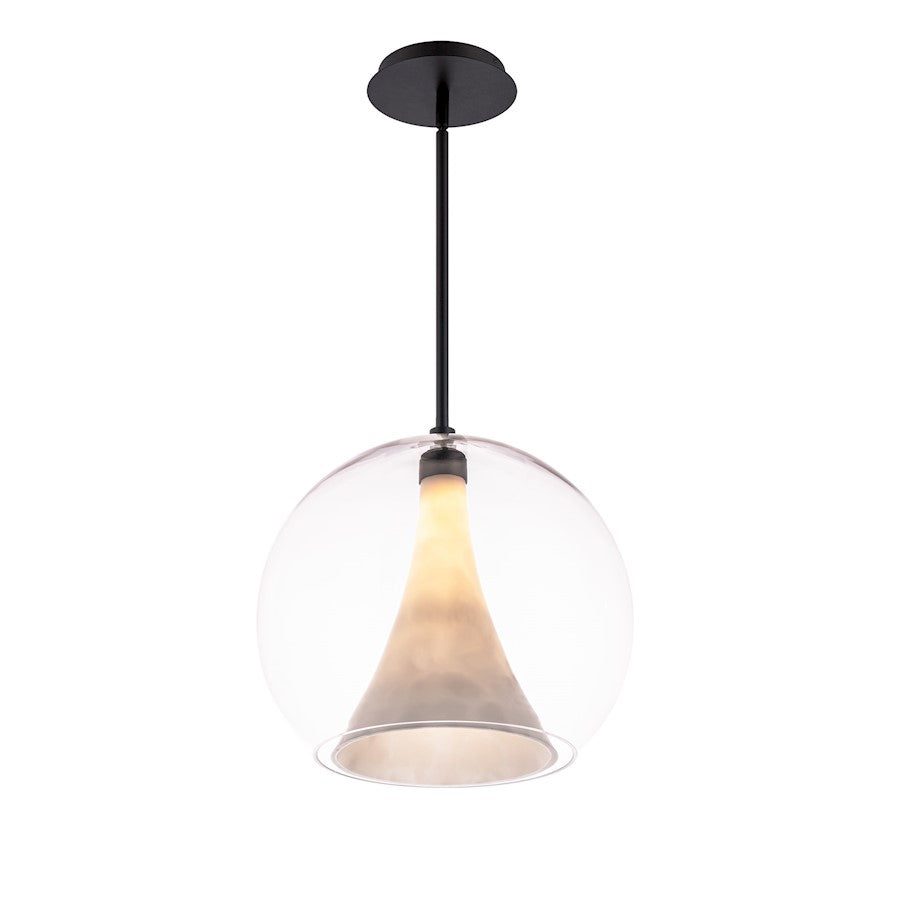 WAC dweLED Chantilly 14" LED Pendant 3000K, Black - PD-25314-BK