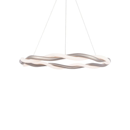 WAC dweLED Escapade 1 Light 28" LED Pendant 3000K, Nickel/Silicone - PD-31228-BN