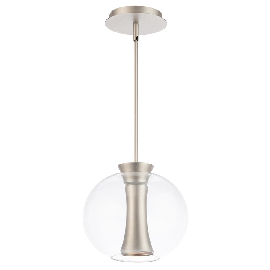 1 Light 10" LED Mini Pendant 3000K, Nickel